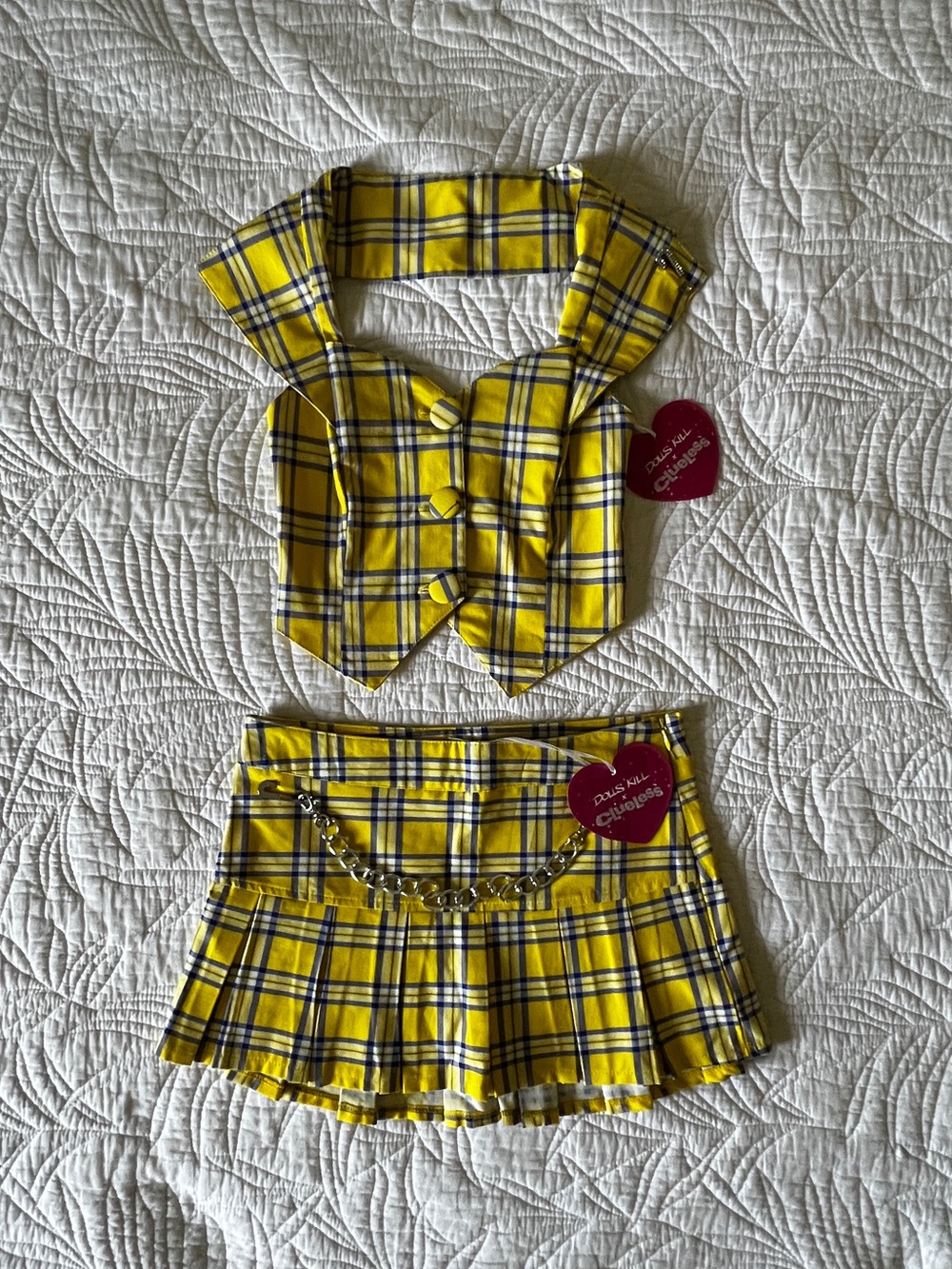 NWT - Dolls Kill - ‘As If’ Vest and Skirt Set - XXS